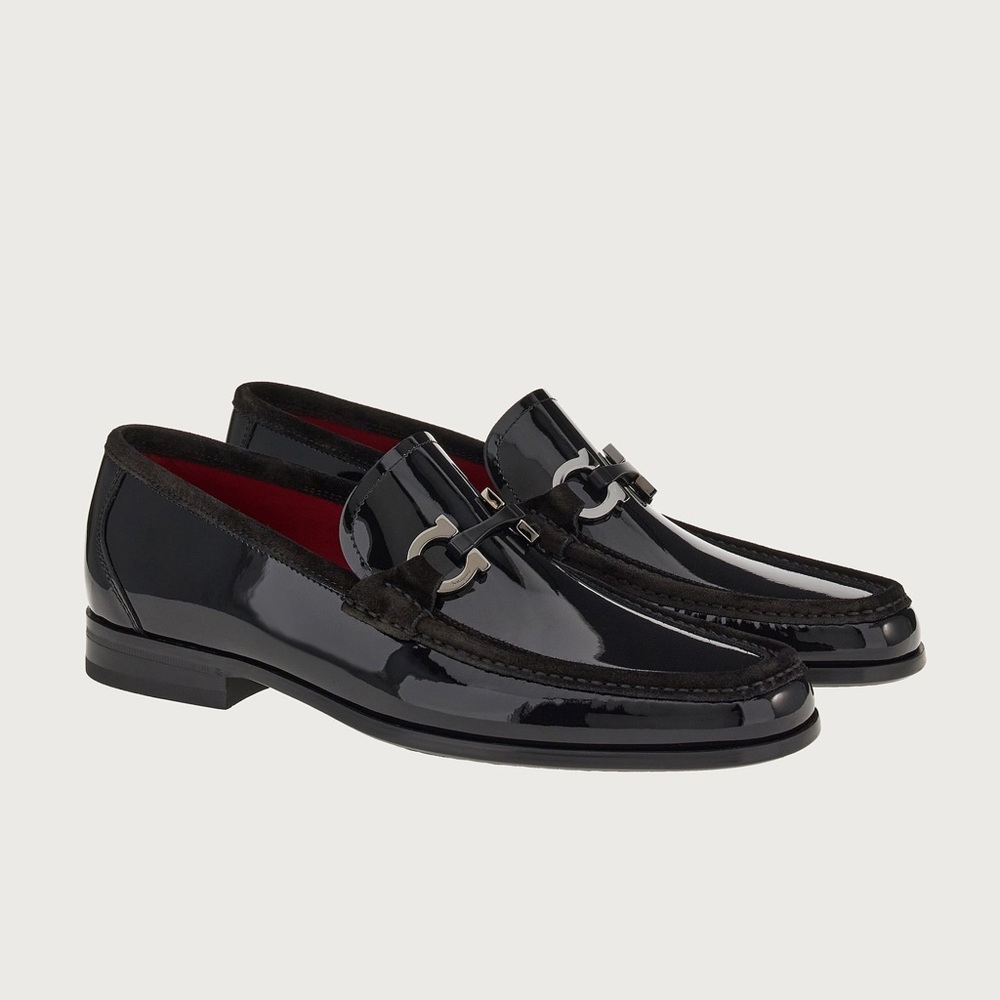 Ferragamo Moccasin with Signature Gancini Ornament (Size13US)